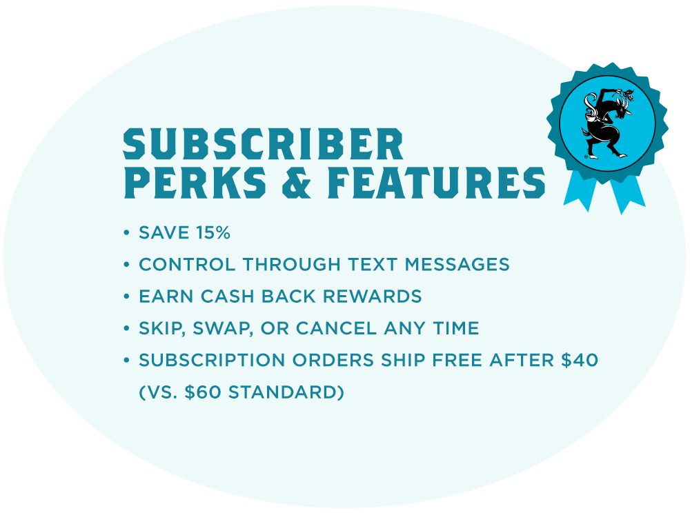 image of text: subscriber perks and features list