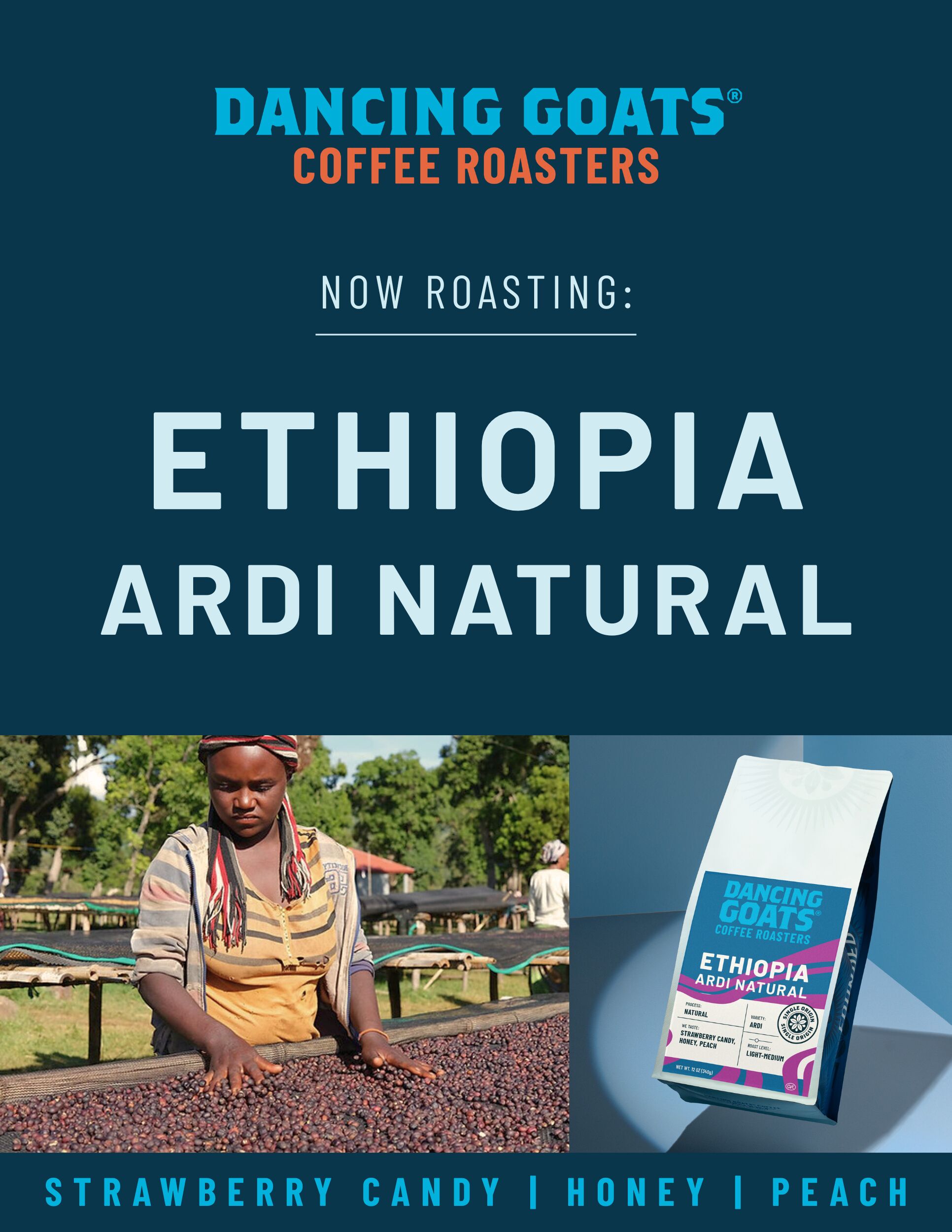 now roasting ethiopia ardi natural